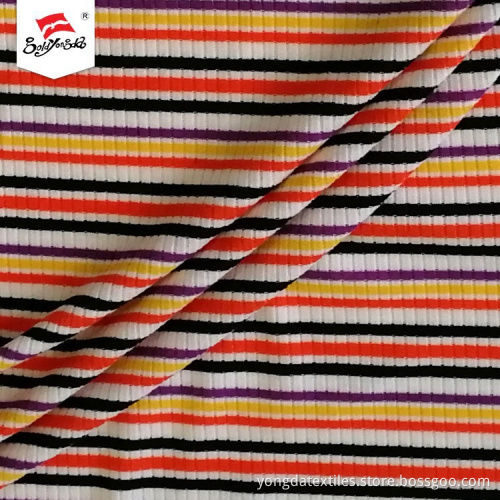 Rib Knit Fabric With Good Extensibility Curling Edge